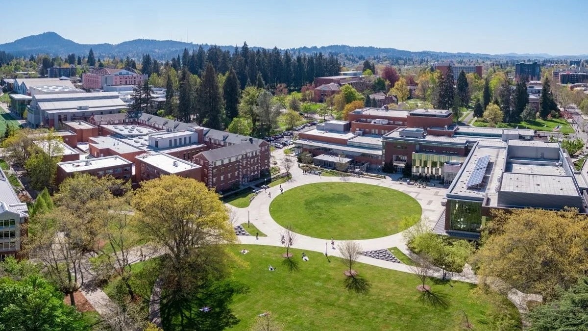 University of Oregon aerial photo